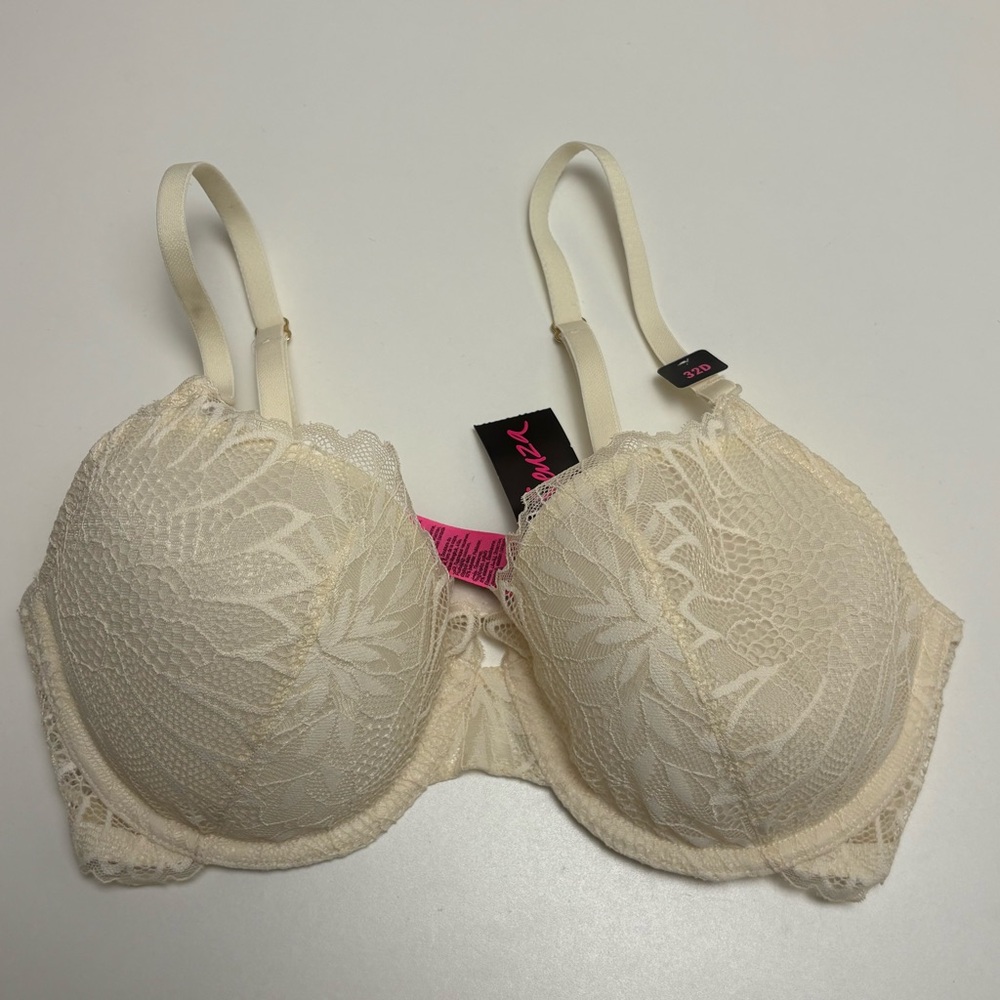 🤍 La Senza Lace Underwire Bra, Ivory Cream, 32D, NWT